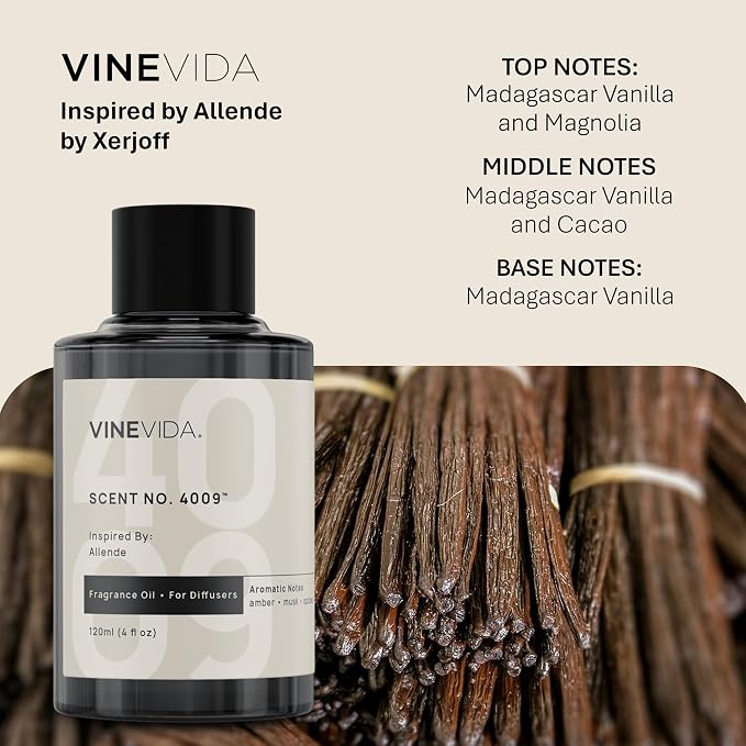 VINEVIDA [4 Oz] Inspired by: Allende; Diffuser Oil Refill | Premium Scent Diffuser Oil for Home | Non-Toxic Fragrance