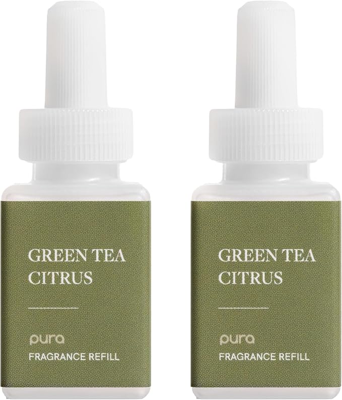 Pura Smart Home Scent Refill - Long-Lasting Premium Fragrance per Refill - Clean Diffuser Fragrance for Home, Office & Apartment - 2 Pack, Green Tea Citrus