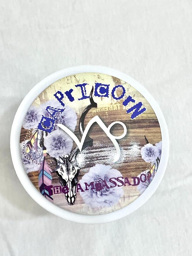 Capricorn Zodiac Candle – Jasmine Scented Soy Candle for Self Care & Relaxation – Zodiac Birthday Gift – 80 Hour Burn – Reusable Ceramic Jar