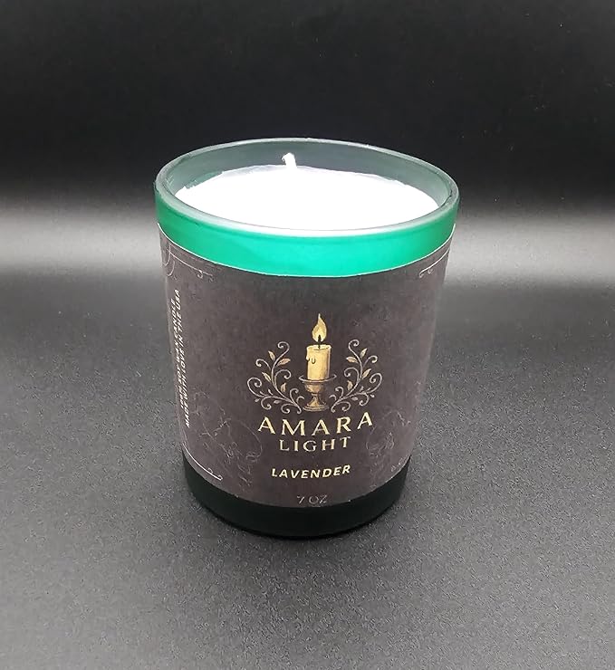 Amara Light Candle, Scented Candles, 7OZ Lavender Eucalyptus Candles Stress Relief and Relax for Home & Bedroom Gift for Women Birthday Christmas, Soy Wax Candle