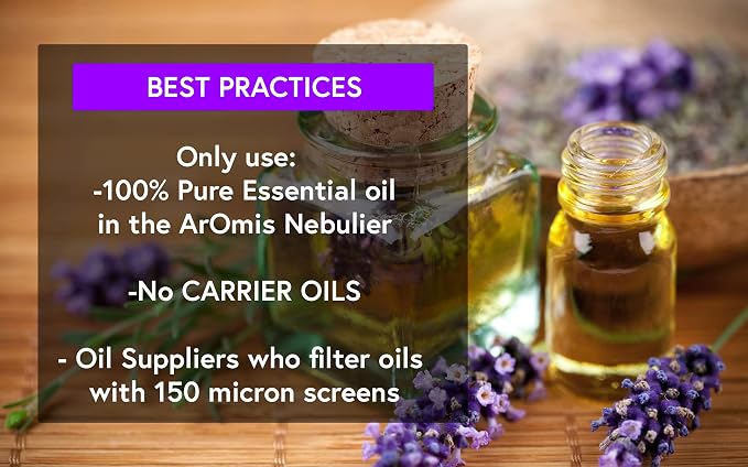 ArOmis Premium Glass Essential Oils Nebulizer - Waterless Diffuser for Aromatherapy - Handmade Oil Diffuser, Wooden Base, No Plastic, No Heat, No Battery, No LEDs - Orbis Nox Merus