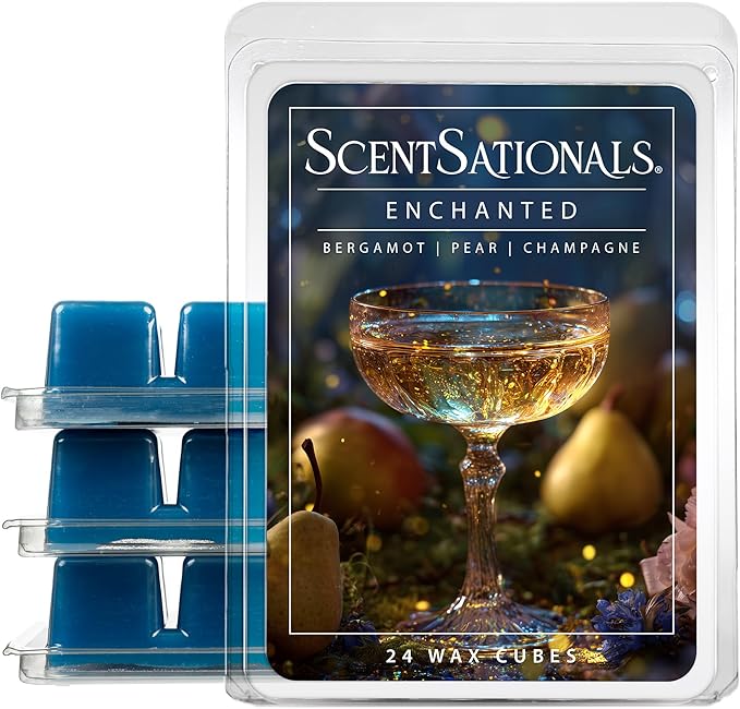 Scentsationals Enchanted Scented Wax Melts - Bergamot, Pear, & Champagne, 10oz (24 Cubes)