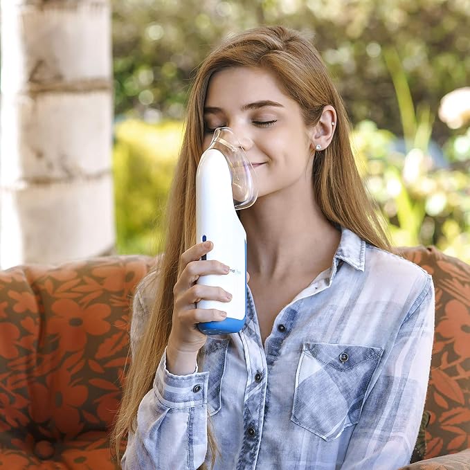 Mypurmist Free Plus Facial Steam Mask - Advanced Relief for Sinus, Allergy, Cold, Cough, and Skincare Needs - Facial Steamer Personal Vaporizer Inhaler Humidifier