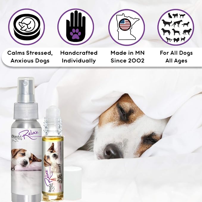 The Blissful Dog Jack Russell Terrier Relax Dog Aromatherapy Spray for Your Dog's Anxiety