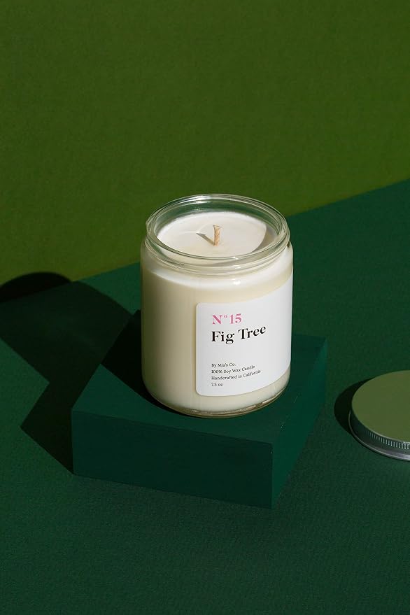 | Scented Luxury Soy Wax Candle | Handcrafted in USA | N15 Fig Tree | Long Lasting Burning for Stress Relief 7.5 oz