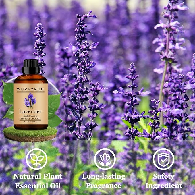 Lavender Essential Oils 120ML, Pure Lavender Essential Oil for Aromatherapy Diffuser - 4 Fl Oz
