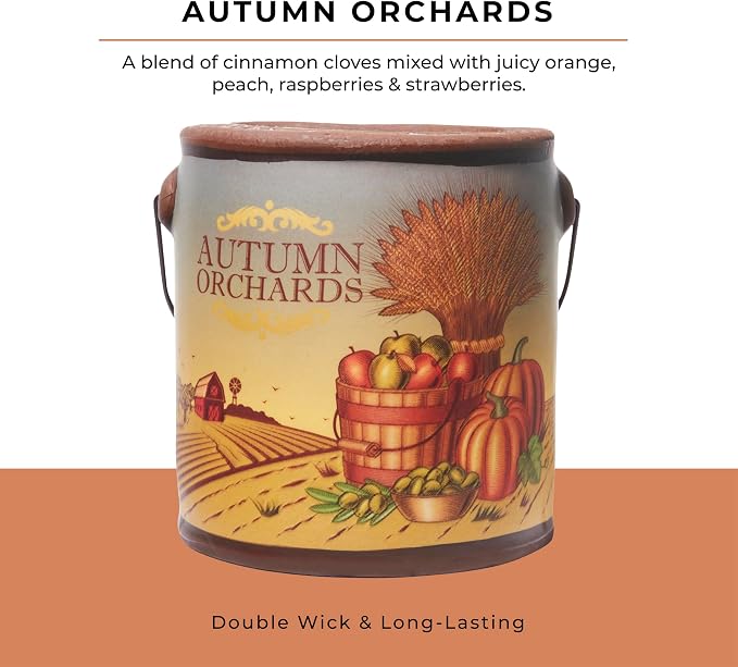 A CHEERFUL GIVER 95hr 20oz Scented Candle - Autumn Orchards - Multi-Wick Glass Candle - Gifts For Men and Women