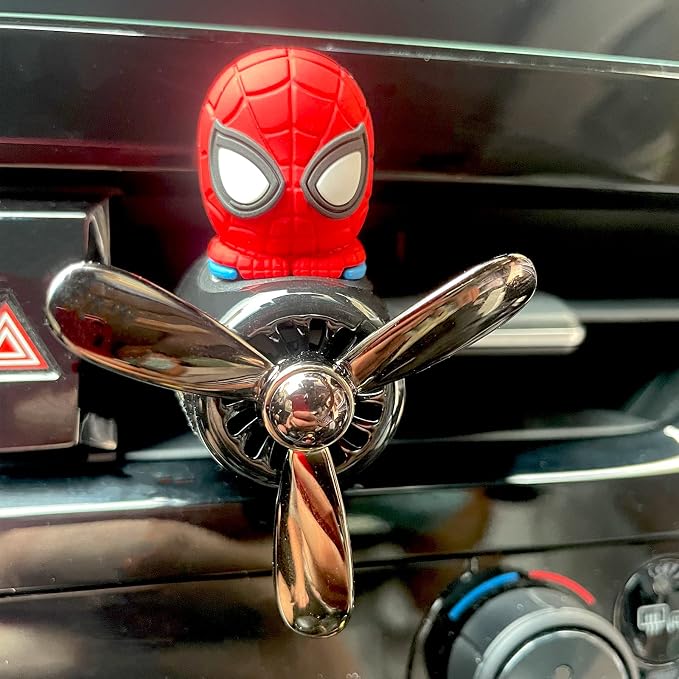 Car Air Fresheners,Cute Cartoon Pilot Car Diffuser Outlet Fan Air Diffuser for Car Vent Perfume Automotive Decoration 1pcs