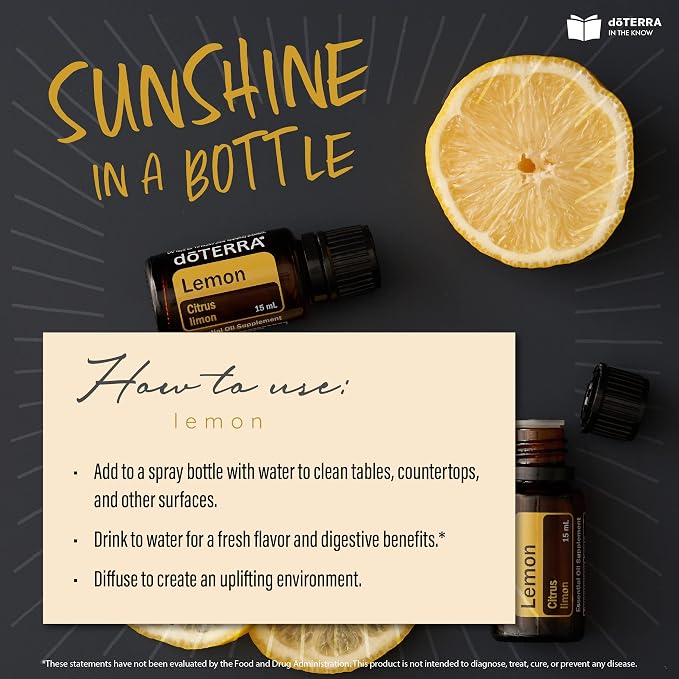 doTERRA Lemon Essential Oil - 15 ml (2 Pack)