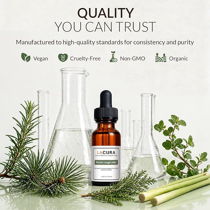 Lacura Respiratory Comfort Essential Oil Blend, 14.4ml – Aromatherapy Support for Seasonal & Environmental Use – Pine Needle, Cypress, Rosemary (Verbenone), Lemongrass & Oregano – 100% Organic Oils