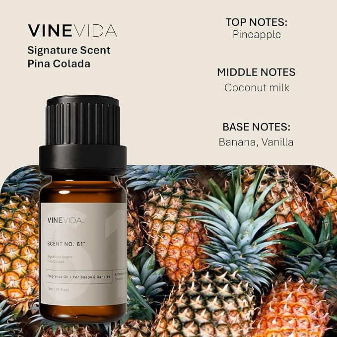 VINEVIDA 0.33oz Scent No.61 Fragrance Oil for Candle & Soap Making - Natural USA Candle Scents