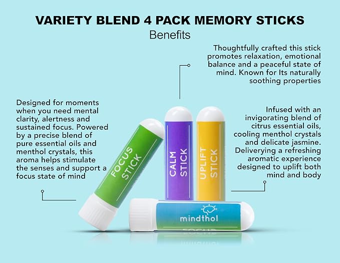 Mindful Memory Nasal Sticks (4 Pack)