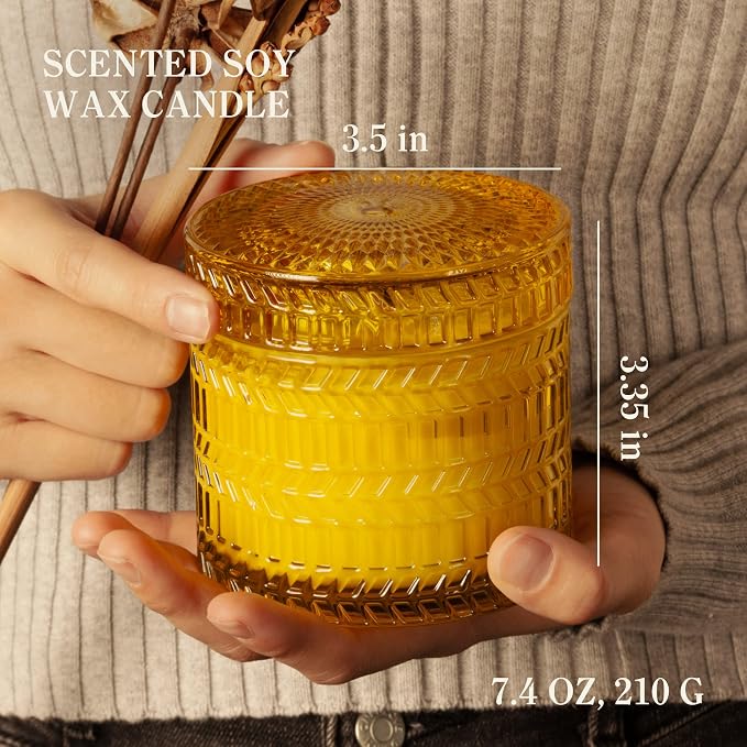 Hidden Label Wild Warm Vanilla Candle, 7.4oz Crackling Wood Wick | 55H Burn Time | 100% Soy Wax Blend | Non-Toxic Clean Formula | Hearth-Like Ambiance | Fall Decor Gift for Women | Relaxation