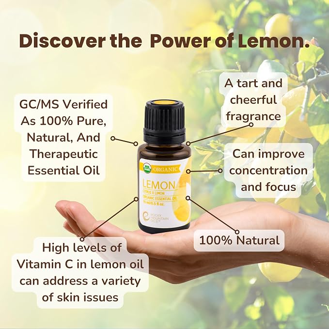 Organic Lemon Essential Oil 15ml