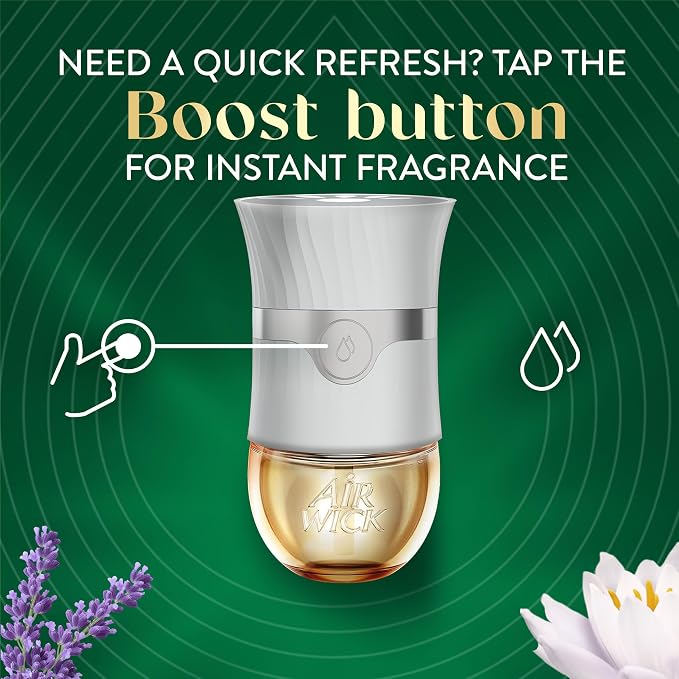 Air Wick Plug in Scented Oil Refill, 5ct, Lavender & Waterlily, Air Freshener, Essential Oils