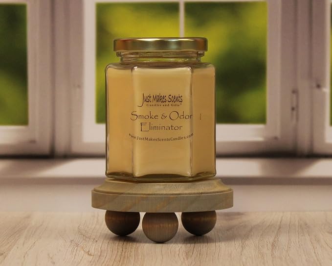 3 Pack - Smoke and Odor Eliminator Candle - Odor Eliminating Scented Candles for Home - Neutralizes Cigarette, Food, and Pet Smells | Natural Soy Wax Candle, Hand Poured in The USA