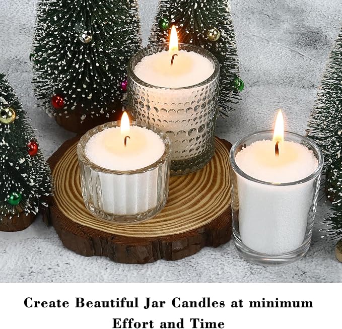 ZQSSmlied 1.1LB Jasmine Scented Candle Sand with Wicks, Candle Wax for DIY Candles Making, Refillable Beaded Wax Non-Toxic Sand Beaded Waxs Customized Making for Home Decoration Wedding Party
