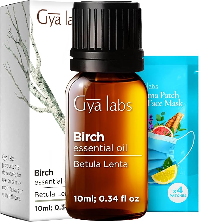 100% Pure Birch Essential Oil - 0.34 Fl Oz - Birch Oil for Hair, Skin, Diffuser, Aromatherapy & DIY Candle Making Scent