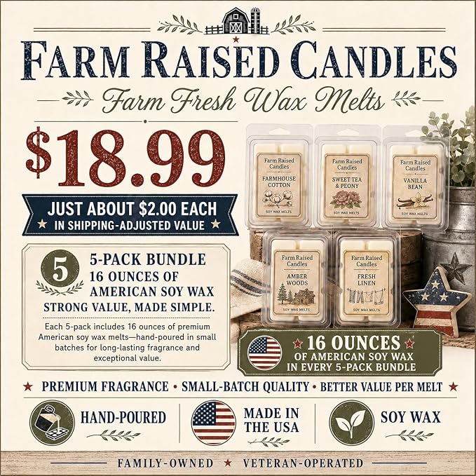 Resort Spa Soy Wax Melts, 5 Pack, 16 oz | 5 hotel & spa inspired scents • 16 oz total • 30 cubes • USA-grown soy wax