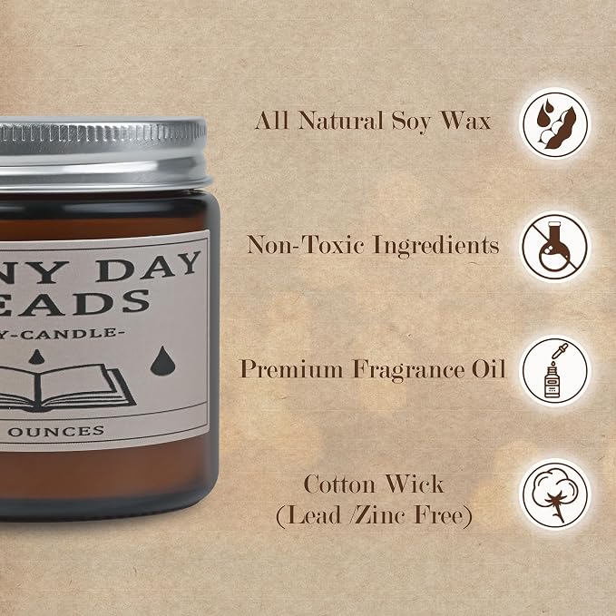 Book Lover Candle,Book Lovers Gift Ideas, Candle for Women, Reading Gifts, Birthday Gifts, Holiday, Scented Candles for Men, Women, Librarian
