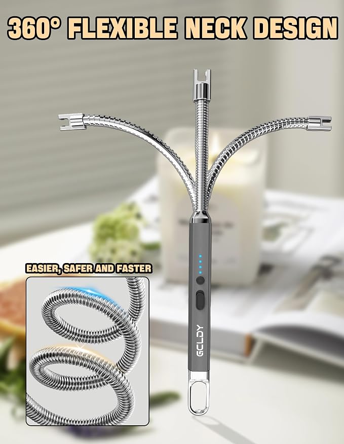 2 Pack Electric Candle Lighter, Best Stocking Stuffers 2025 for Women Men Adults, Birthday Gift for Women Wife Mom Sister Nana Men, Rechargeable Lighter for Candle Grill Home Kitchen BBQ Camping
