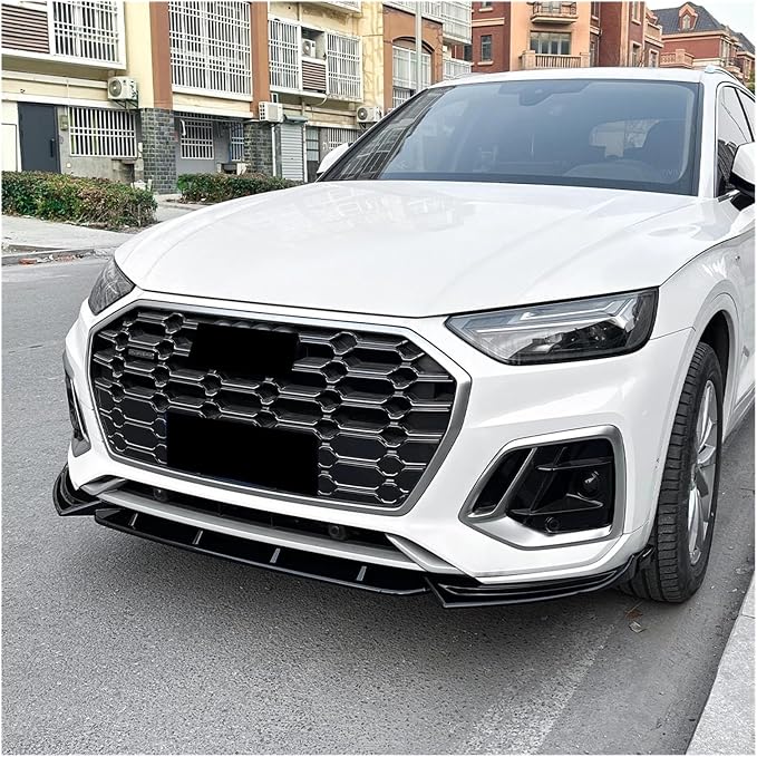 Car Front Bumper Lip Splitter Diffuser Body Kit For Audi Q5 FY S-line 2020-2024 Auto Spoiler Accessories