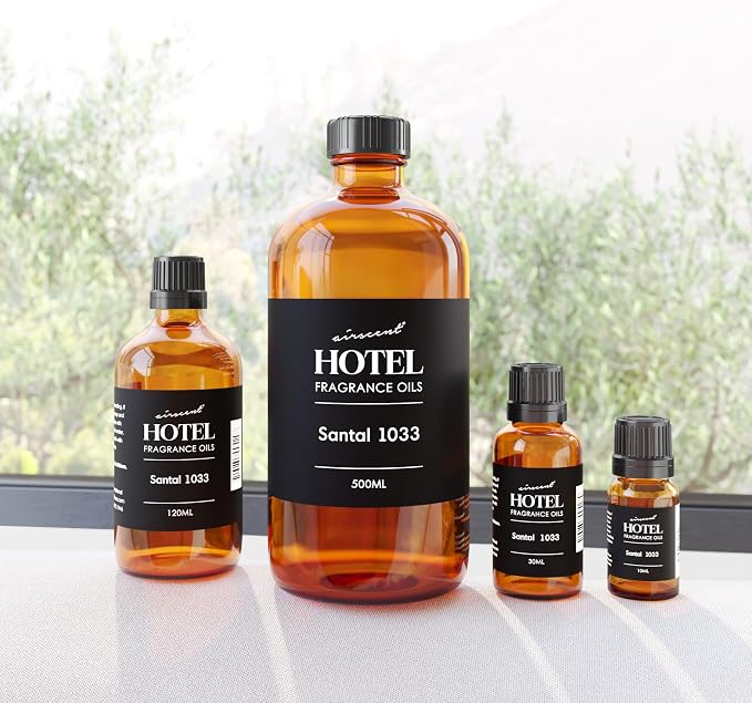 AirScent Santal Diffuser Oil No. 1033 - Santal-33 Inspired Perfume Dupe - Cardomom Sandalwood Iris - Fragrance Oil for Ultrasonic and Waterless Diffusers and Crafting - 10 mL, 0.34 fl oz