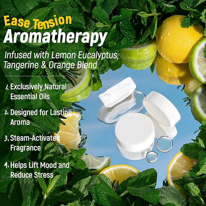 Shower Steamers Aromatherapy & Sport, 100% Pure Natural Essential Oils, Stress Relief & Relaxing, Spa & Birthday Gifts for Women, Men, Valentine's Day, Mother's Day, Self Care - Eucalyptus, 4 Pack
