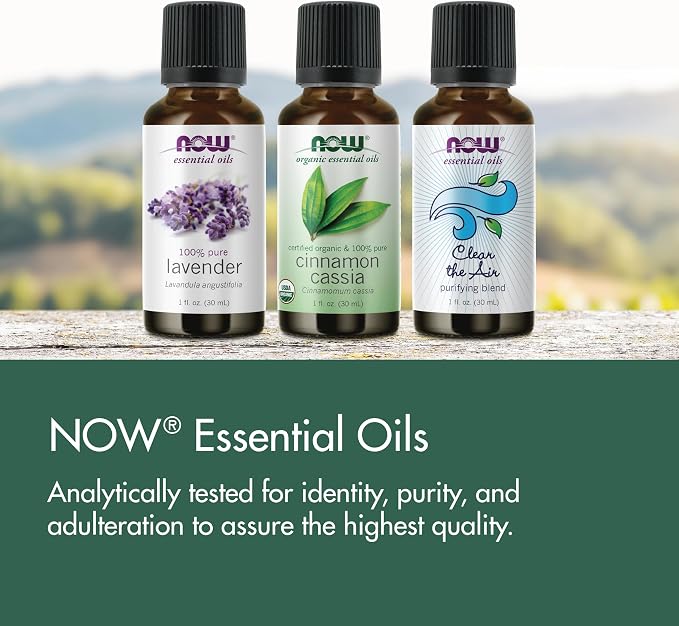 NOW Foods Essential Oils, Peppermint Roll-On, Certified Organic, Energizing Blend, Steam Distilled, Topical Aromatherapy, 10-mL (Pack of 2)