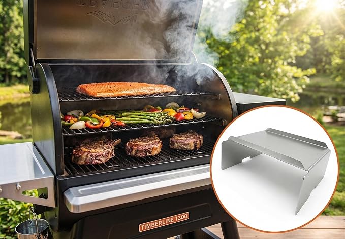 Heat Baffle Diffuser BCA012 Replacement Parts for Traeger Pro Series 22 34,Newer Tex, Century 22 34,Tex Elite, Lil Tex and More, Flame Deflector 37721001 for Z Grill,Camp Chef etc Pellet Grill