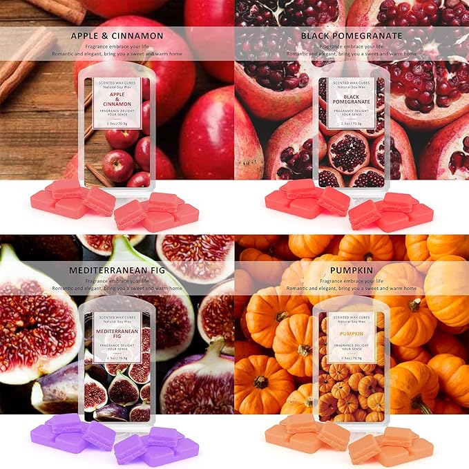 STRN Wax Melts Wax, Scented Wax Cubes, Long Lasting Fragrance Summer Scent Soy Wax for Warmer, Home, SPA, Office 16 Pack (16x2.5oz)
