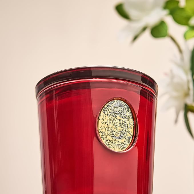 M&SENSE Natural Strong Soy Candle | Red Camellia & Vivid Red | 9.2 oz, 50H Burn Time | Candle for Her | Scented Candle for Mothers Day Gifts