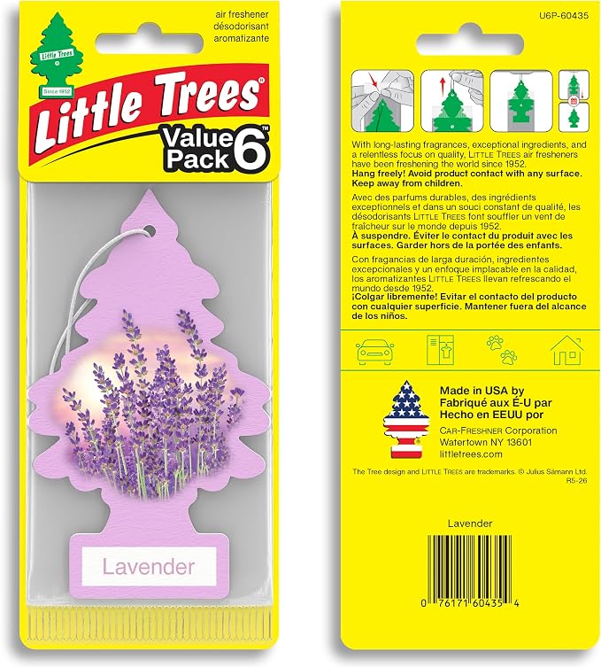 LITTLE TREES Car Air Freshener | Hanging Tree Provides Long Lasting Scent for Auto and Home | 24 Air Fresheners |Lavender