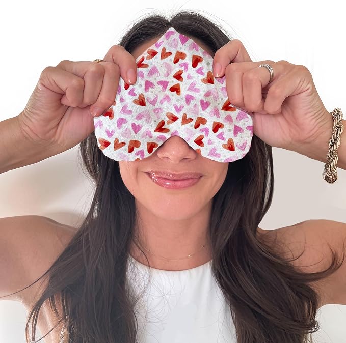 Stillnus Weighted Heart Eye Pillow with Organic Lavender & Flaxseed – Relaxation Gift for Women, Meditation Tool, Mindful Rest, Cooling Eye Mask, Wellness Self-Care Kit