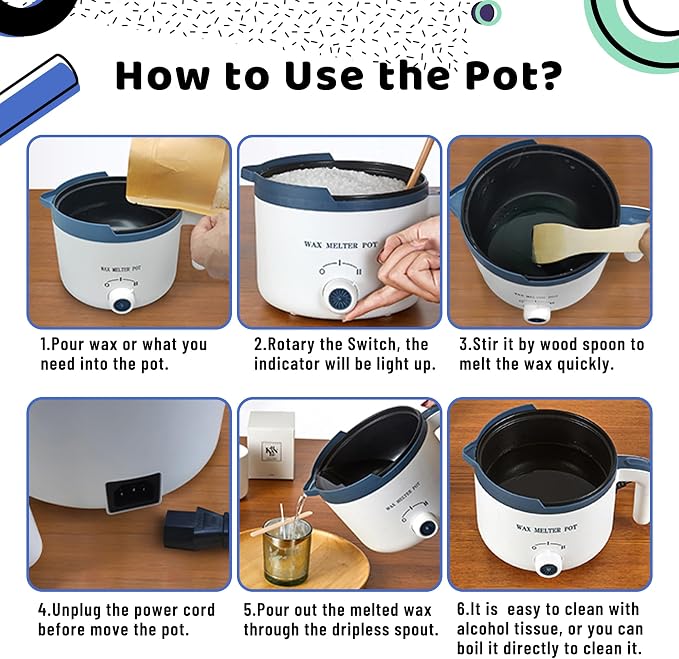 Wax Melting Pot Kit with Electric Wax Melter, Pro DIY Candle Making Supplies Kit with Digital Scale(No Battery), Heat Gun, Thermometer for Adults