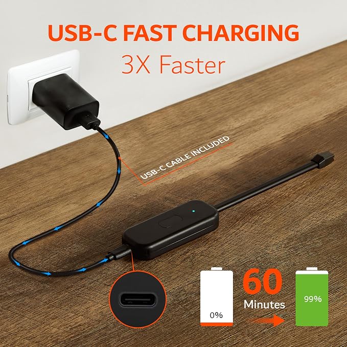 Candle Lighter, Windproof Electric Lighter Arc Lighter with USB-C Charging Battery Indicator | X-Type Plasma Beams | for Candles, Cooking, Stoves, Camping