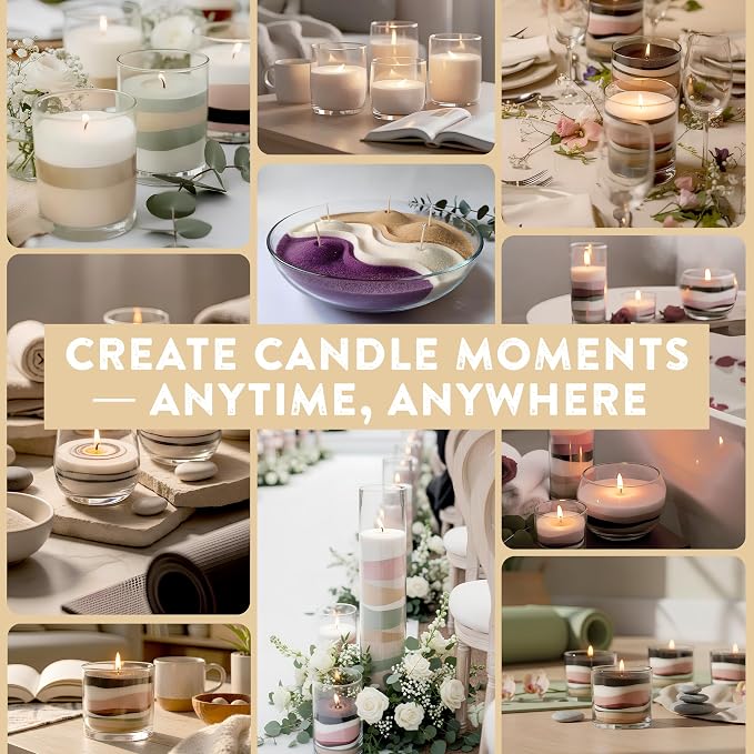 Pearled Candle Sand 10.5 oz (300g) – Golden Gardenia Scented Candle, Sage Beige Color, Relaxing Aromatherapy, Home Decor, Stress Relief, Long-Lasting Burn