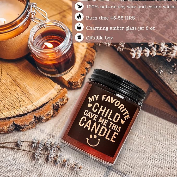 Funny Gift for Mom Dad Grandma - Candles for Birthday Mothers Day Fathers Day - Aromatherapy Relax Gifts for Women Men - Non Toxic, Natural Soy Wax Lavender Vanilla Calming Jar Candle for Home