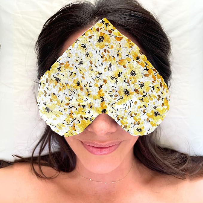 Stillnus Weighted Heart Eye Pillow with Organic Lavender & Flaxseed – Relaxation Gift for Women, Meditation Tool, Mindful Rest, Cooling Eye Mask, Wellness Self-Care Kit