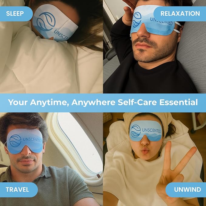 Body Restore Heated Eye Mask for Dry Eyes 5 Pack – Fathers Day Gift for Dad, Self Heating Warm Compress, Birthday Gifts for Women and Men, Relaxation – Unscented