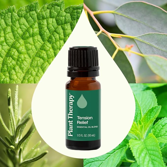 Plant Therapy Tension Relief Essential Oil Blend 10 mL (1/3 oz) 100% Pure, Undiluted, Headache Relief