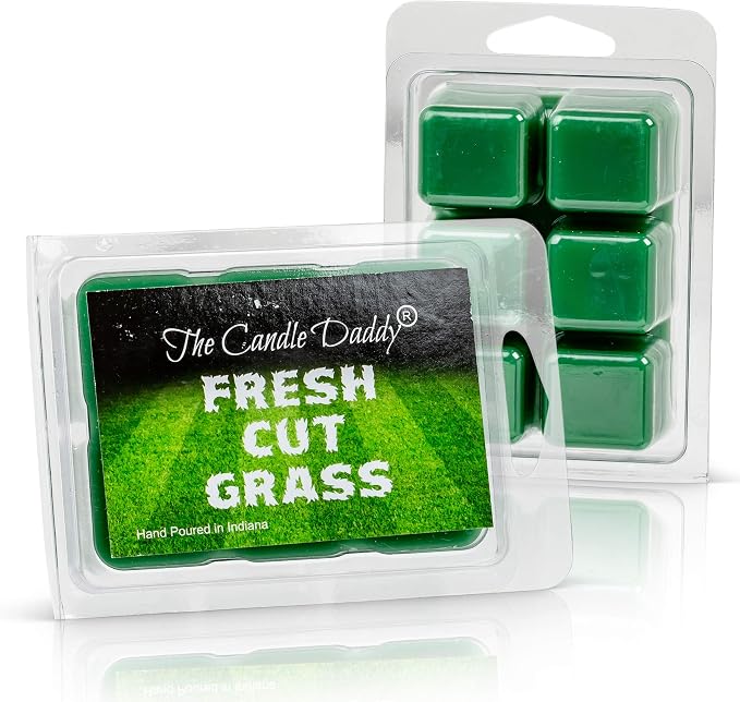 The Candle Daddy Fresh Cut Grass Golf Course Scented Melt- Maximum Scent Wax Cubes/Melts- 1 Pack -2 Ounces- 6 Cubes