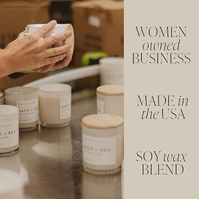 Sweet Water Decor Hello Fall Candle - Cinnamon Apples Cloves & Nutmeg Fall Scented Candle for Home Decor - 100% Cotton Wick Soy Wax Candles with 50 Hour Burn Time - Made in the USA - 11oz White Jar