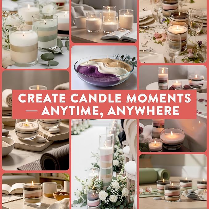 Pearled Candle Sand 10.5 oz (300g) – Cherry Blossom Scented Candle, Red Color, Relaxing Aromatherapy, Home Decor, Stress Relief, Long-Lasting Burn