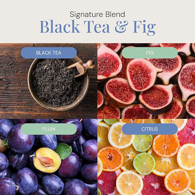Black Tea & Fig Aroma Oil, Essential Oils Blend for Diffusers & Scent Machines, Herbal Fruity Blend and Amber, Aromatherapy, Cold Air Diffuser Compatible, 300 mL