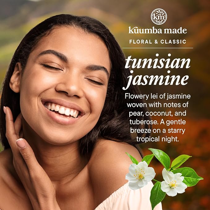 Kuumba Made Tunisian Jasmine Fragrance Oil, Long-Lasting Scented Oil Perfume Roller, Vegan, Alcohol-Free, 0.15 Fl Oz