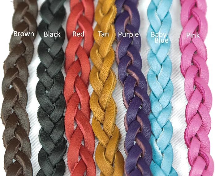 Genuine Leather Essential Oil Braided Diffuser Bracelet Set of 7
