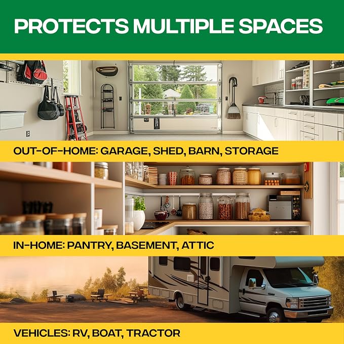 Victor Scent-Away Mouse Repellent Pouches - 10-Pack, Natural Rodent Deterrent for Indoor Outdoor Pest Control, Peppermint Oil Granules, Mice and Rat Protection for Home, Garage, Vehicle, M805B-2SR