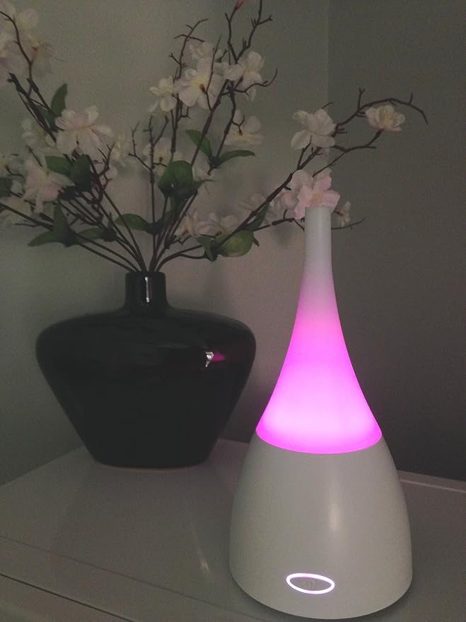 Saachi Aroma Diffuser Essential Oil Ultrasonic Aromatherapy Air Freshner with Soft LED Color Changing Light and Mist, Auto Shut-Off (110V-240V)