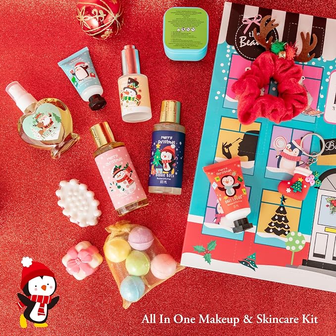 16Pcs Advent Calendar Christmas Gifts for Women & men - Large 2026 Gift Box | Bath and Body Gift for Christmas, Sister, Gift Baskets Set for New Year Gift, Christmas Spa Gift Basket for Women & Men